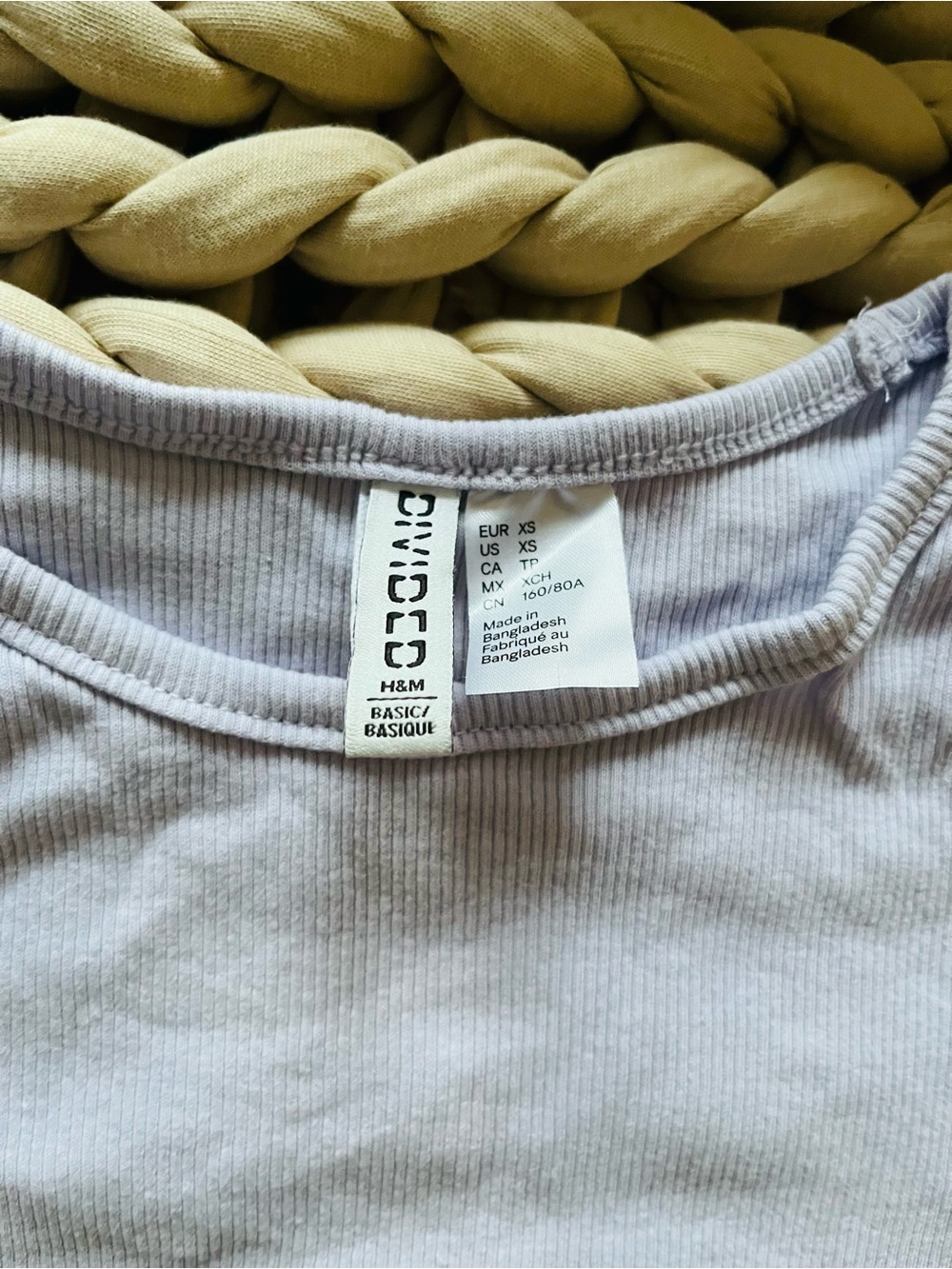 H&M Divided Ribbed Light Blue Crewneck Tee - Picture 6 of 6